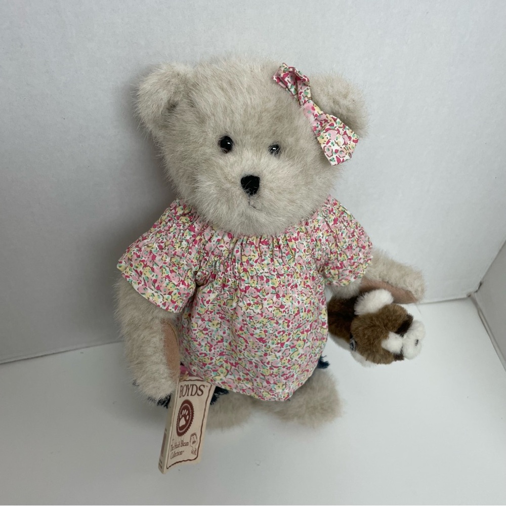 Boyds Bears Maddie & Abbey Dog Clothes Outfit  Flower Retro Collectible Retired